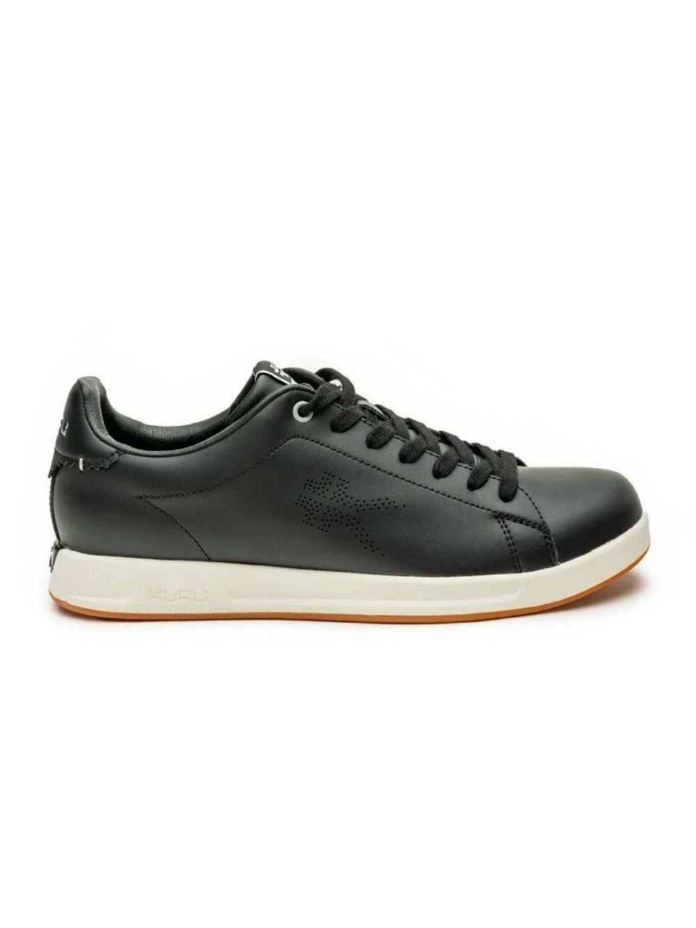 KURU Women's Black Leather Roam Court Sneaker